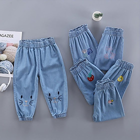 [Quần Cotton Cho Bé Gái, Quần Bò Mềm, Quần Chống Muỗi Kho Báu, Quần Trẻ Em 1-5 Tuổi