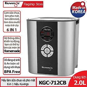 Máy Làm Sữa Chua Kuvings KGC-712CB (Bạc) - Hàng Chính Hãng