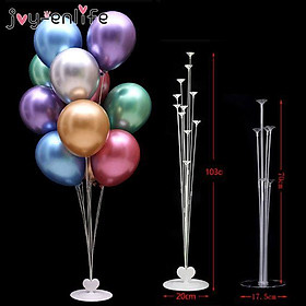 Bộ trụ mika giả bóng bay + tặng kèm 7 vỏ bóng siêu nhũ các màu