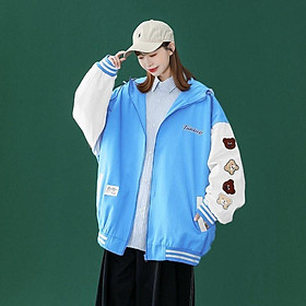 Áo khoác nam nữ áo bomber 2 lớp hình gấu nâu unisex phong cách hàn quốc Form Rộng – ST36 – babitrendy
