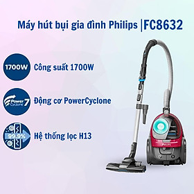 Mua Máy hút bụi Philips gia đình FC8632 công suất lớn 1700W - Hàng nhập khẩu