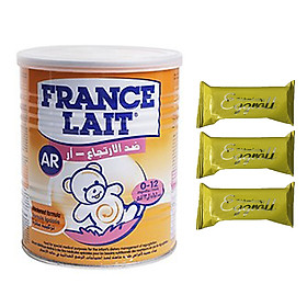 Sữa bột France Lait AR 400g – Tăng cường miễn dịch, giải pháp hiệu quả giúp cải thiện triệu chứng nôn trớ, trào ngược và đầy bụng cho trẻ từ 0-12 tháng tuổi – Tặng 03 bánh Quế cuộn vị trứng muối