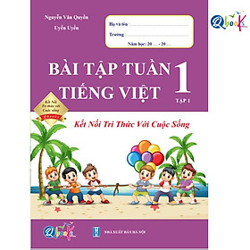 Sách - Bài Tập Tuần Tiếng Việt 1 - Kết Nối Tri Thức Với Cuộc Sống - Tập 1 (1 cuốn)