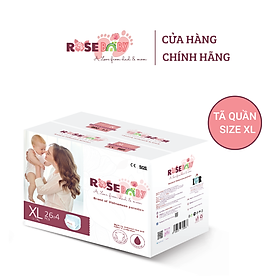 Thùng Bỉm Quần ROSE BABY Size XL 104 miếng