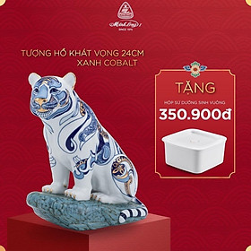 Hổ Khát Vọng 2022 Minh Long I 24.4cm - Xanh Cobalt - Trang trí Vàng