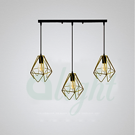 Bộ 3 đèn thả trần + KÈM BÓNG 4W, bộ đèn chùm thả hình búp sen, đèn trang trí Decor phòng, quán cà phê, quán ăn