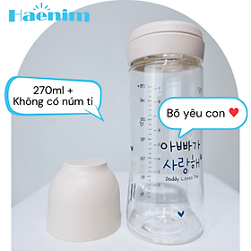 Bình sữa Haenim PA All-in-One size 270ml - Không bao gồm núm hút <Có quà tặng kèm