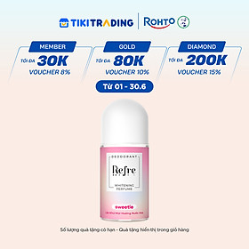 Lăn khử mùi dưỡng trắng hương nước hoa Refre Whitening Perfume Sweetie Hương Ngọt Ngào 40ml