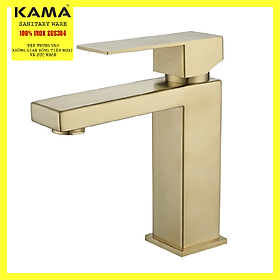 Mua Vòi Chậu Lavabo Rửa Mặt Phòng Tắm Nóng Lạnh KAMA VC21 Inox 304 Màu Vàng Đồng Sang Trọng - MẪU MỚI KAMA.