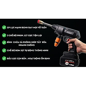 Mua Máy rửa xe cầm tay dùng pin Hitachi 118V - Áp lực mạnh mẽ  pin sạc bền bỉ - Đa chức năng  dễ sử dụng - 3 chế độ phun rửa - Chuyên sử dụng vệ sinh ô tô  xe máy  vật dụng gia đình  tưới hoa màu - Hàng nhập khẩu