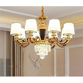 Mua Đèn chùm HIRO pha lê 8 tay trang trí nhà cửa hiện đại - kèm bóng Led chuyên dụng