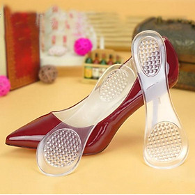 Lót giầy silicon êm chân tặng 02 stick 3D Jibbitz trang trí giầy dép (Giao mẫu ngẫu nhiên)