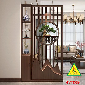Mua Vách ngăn phòng khách  vách ngăn tủ kệ bằng gỗ 4VTK09 - Nội thất lắp ráp Viendong adv