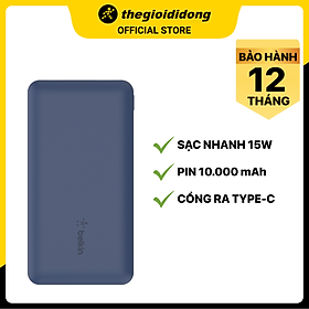 Mua Pin sạc dự phòng Polymer 10.000 mAh Type C 15W PD Belkin Pocket Power BPB011 - Hàng chính hãng
