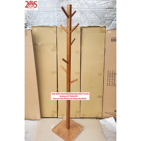 Mua CÂY TREO QUẦN ÁO HÀN QUỐC GỖ LẮP RÁP- STANDING HANGER MÀU HẠT DẺ - TC205 - gỗ cao su - thân vuông  đế vuông