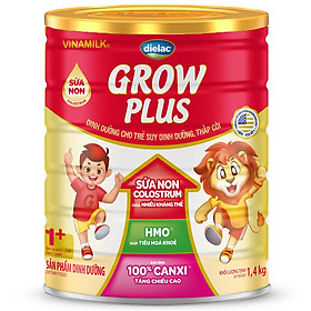 Sữa bột Vinamilk Dielac Grow Plus 1+ Hộp thiếc 1400g (Sữa Non)