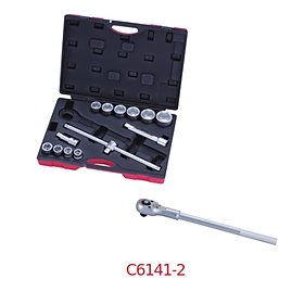 Mua 3/4   Bộ tuýp vặn ốc  đầu khẩu 14 chi tiết 22-50mm Pard C6141-2 - nhập khẩu Đài Loan
