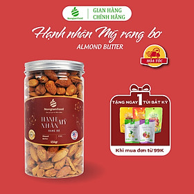 Hạnh nhân Mỹ rang bơ Nonglamfood hũ 454g | Quà tặng cao cấp cho người thân, bạn bè, doanh nghiệp