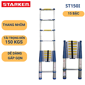 Mua Thang nhôm rút đơn 5m STARKEN ST150I tải trọng 150kgs màu xanh - Hàng chính hãng bảo hành 18 tháng