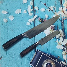 Mua COMBO 2 DAO NHẬT VÂN HOA mẫu MỚI- HÀNG NỘI ĐỊA NHẬT. Bộ gồm 1 dao THÁI THỊT + 1 dao GỌT rau củ quả. Dụng cụ nhà bếp dùng thái SASHIMI  PHI LÊ mỏng  Gọt rau củ quả ĐẲNG CẤP