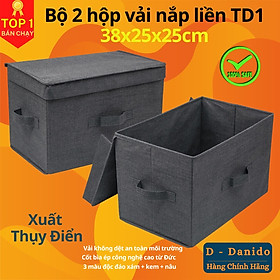 Bộ 2 chiếc hộp vải đựng đồ Thụy Điển 24L, Combo 2 chiếc túi vải đa năng TD1 có chọn màu miDoctor