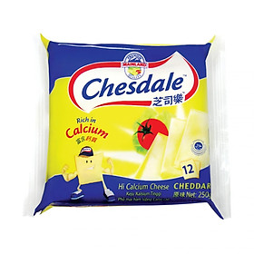 [Chỉ giao HN] Phô mai Cheddar Chesdale New Zealand vị sữa gói 12 lát 250g
