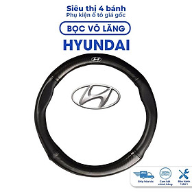 Bọc vô lăng dành cho Hyundai I10, I20, I30, Accent, Santafe, Tucson, Kona, Getz, Avante, Elantra, Trùm vô lăng cacbon