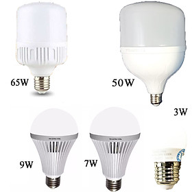 Bóng đèn Led Bulb 3W 7W 9W 50W 65W siêu sáng siêu tiết kiệmgng( 1 Bóng )