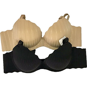 Combo 2 Áo lót đúc su bàn tay nâng ngực có gọng, đệm - ZA707 (Đen và da)