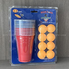 Bô trò chơi ném bóng Beer Pong huyền thoại Dringking Game 12/24 banh dành cho cuộc vui không hồi kết