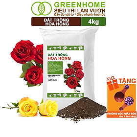 Đất Trồng Hoa Hồng Greenhome, Bao 20dm3 (10kg), Hữu Cơ, Trộn Sẵn, Tiện Lợi, Đầy Đủ Dinh Dưỡng, Rễ Khỏe, Bông To