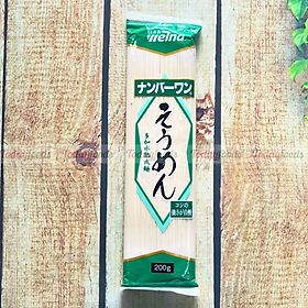 Mì Somen Nhật Bản Nisshin 200G - Mì Nhật Bản dai mịn, nhỏ mảnh - Chế biến mì nóng, lạnh