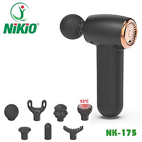 Súng massage cầm tay 7 đầu Mini Nikio NK-175 - Có đầu nóng 55 độ C