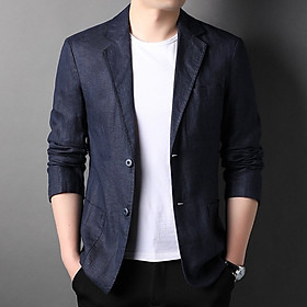 Áo khoác Blazer Nam Form suông dài tay unisex basic chất linen cao cấp ,hợp mọi thời đại, phong cách Hàn Quốc, Blazer Đũi Việt