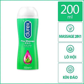 Gel Gốc Nước Durex Play Massage 2 In 1 (200ml) - Mùi Lô Hội - Nhập Khẩu Thái Lan