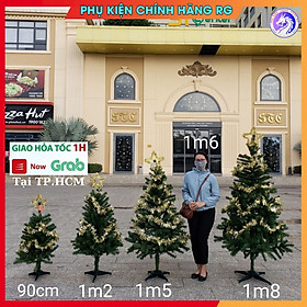 Mua Cây thông noel 1m8 1m5 1m2 90cm tặng kèm 1 ngôi sao đỉnh và dây kim tuyến trang trí giáng sinh tán dày lá rộng ảnh tự chụp cực đẹp