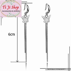 BÔNG TAI NỮ INOX TÒN TEN CON BƯỚM CỰC    - đẹp, không đen