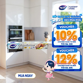 Giấy Bạc Màng Nhôm MyJae Đài Loan Để Bảo Quản, Nướng Thức Ăn, Bọc Thực Phẩm 30cm x 14m