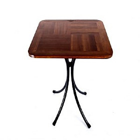 Bàn Vuông Mặt Gỗ Chân Sắt