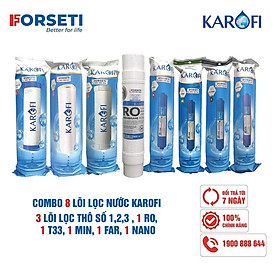 Mua Combo 8 lõi lọc nước Karofi chính hãng dùng cho máy lọc nước Karofi O-i228 - Hàng Chính Hãng