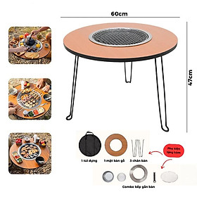 Bàn Nướng Than Hoa Xếp Gọn Du Lịch Dã Ngoại Explorer UFO BBQ hàng cao cấp - Riki Shop