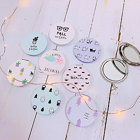 Gương Soi Hai Mặt Họa Tiết Thiên Nhiên Núi Rừng (giao mẫu ngẫu nhiên)