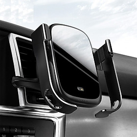 Mua Giá đỡ điện thoại kẹp cửa gió kiêm sạc không dây Baseus Rock-solid Vehicle (WXHW01-0S) - Hàng chính hãng