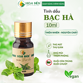 Tinh dầu Bạc Hà nguyên chất Hoa Nén 10ml - 100ml - Thư giãn, kháng khuẩn, làm đẹp da, the mát