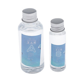 2 Bottles Clear A+B Resin Crystal Epoxy Glue For Pendants Coating DIY Gifts