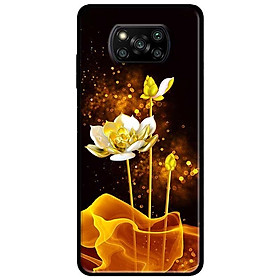 Ốp lưng dành cho Xiaomi Poco X3 mẫu Sen Trắng Vàng 1