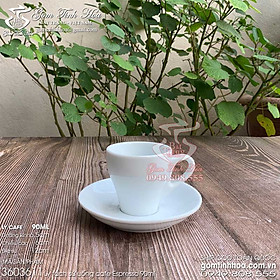 Ly tách sứ uống cafe espresso 90ml men trắng Gốm sứ Bát Tràng cao cấp
