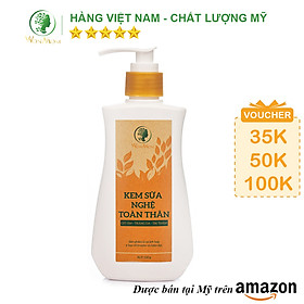 Kem sữa nghệ toàn thân dưỡng trắng da body, đánh bay thâm rạn hiệu quả Wonmom 180g