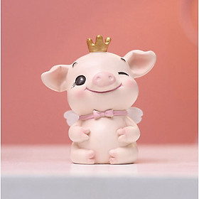 Tượng trang trí heo má hồng 5.8x4x5.8 cm (Chọn hình)
