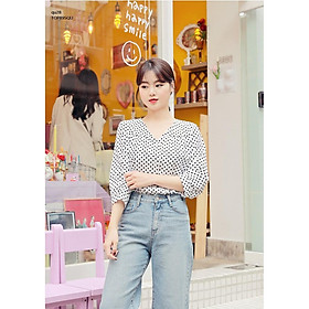 TOP802 ÁO CHẤM BI DÀI TAY